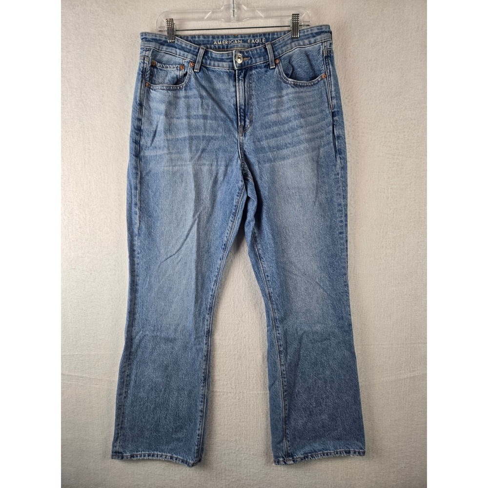 American Eagle Womens Jeans Size 14 90s Bootcut High Rise Blue